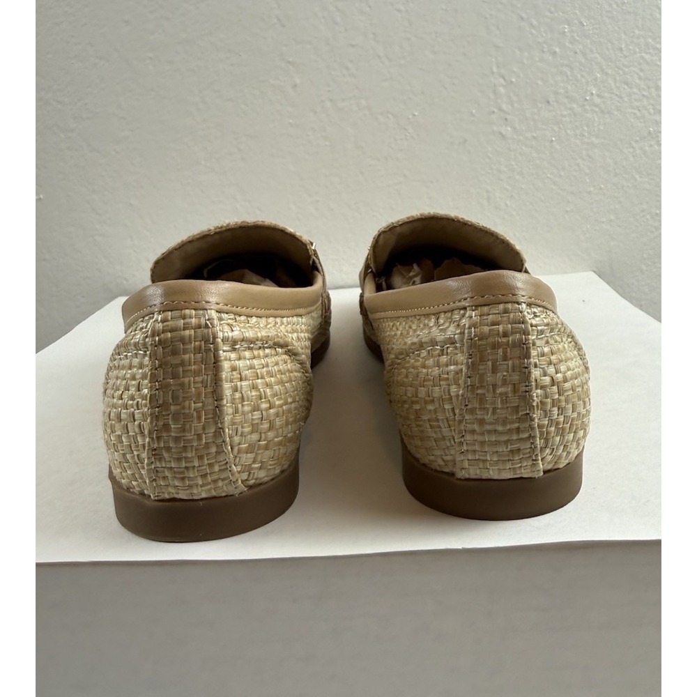 Steve Madden Beige Gold Raffia Woven Slip On Womens Carrine Loafers Shoe Size 6M - Picture 7 of 8